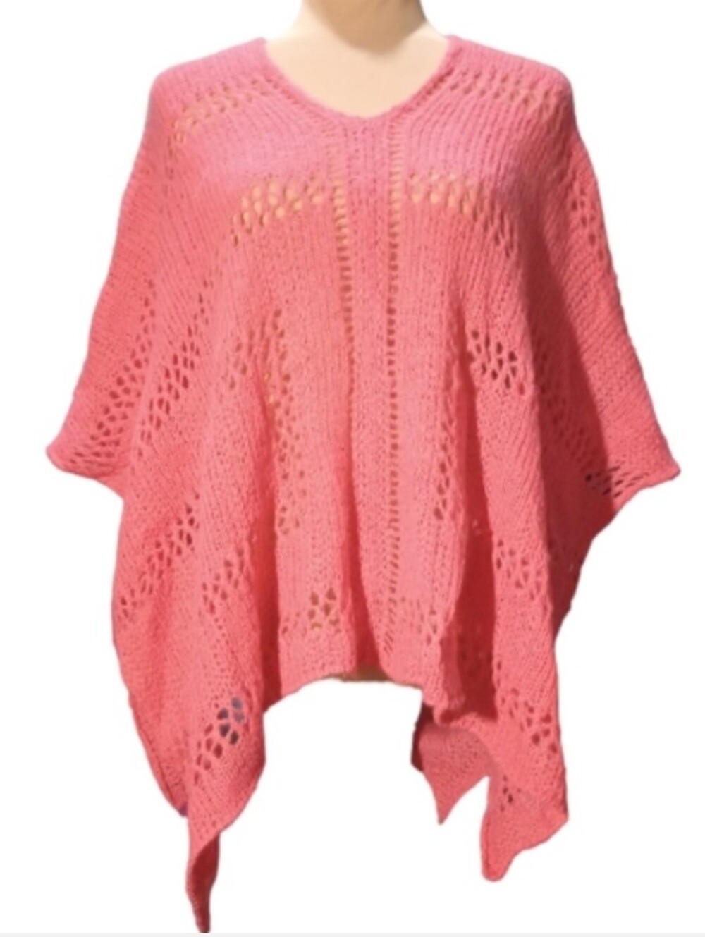 Wooden Ships Wool Blend Sweater Poncho Coastal Boho Lagenlook